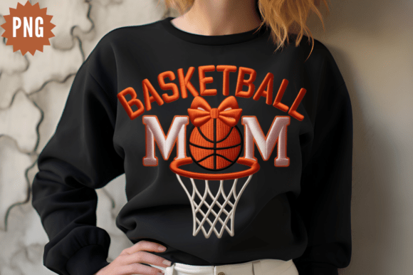 Adding Texture and Charm: Basketball PNG, Faux Yarn Basketball Mom for Creative Design