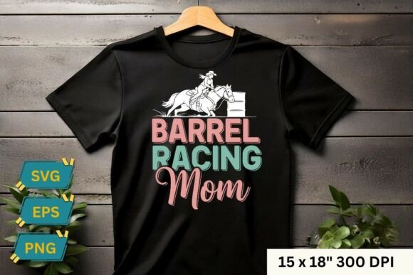 Barrel Racing Mom T-Shirt Design Vector: A Western-Inspired Graphic for Crafters