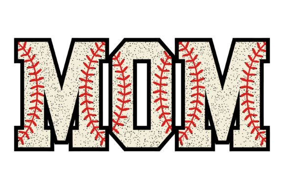 Baseball Mom Stitch SVG Design for T-Shirt and Graphics Projects