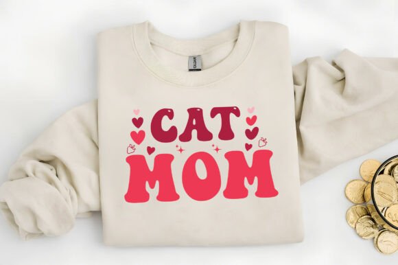 Cat Mom Valentine SVG: A Versatile Graphic Design Asset for T-Shirt Designs