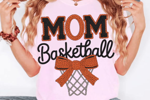Crochet Basketball Mom PNG Design: A Versatile Graphic for Bloggers and Publishers
