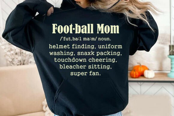 Football Mom Definition SVG: A Bold Graphic for T-Shirt Designs and Marketing