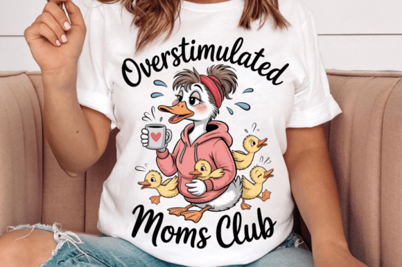 Funny Mama Goose Tired Mom Mother’s Day Graphics: A Versatile Illustration for Content Creators