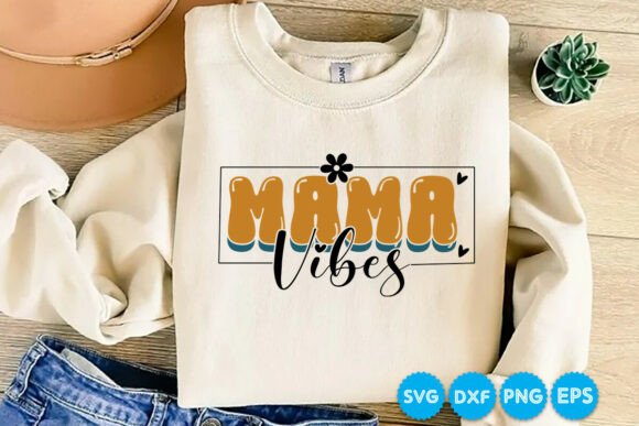 Mama Vibes Retro SVG Design: A Versatile Graphic for Local Business Branding
