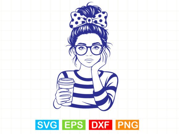 Messy Bun Mom Life SVG: A Versatile Graphic Design Asset for Local Businesses