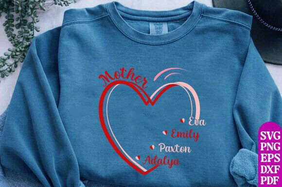 Mom Mama SVG & Mother’s Day Heart PNG: A Versatile Graphic Design Asset for T-Shirt Designs