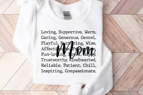 Mom Words SVG PNG Graphic for T-Shirt Designs and More