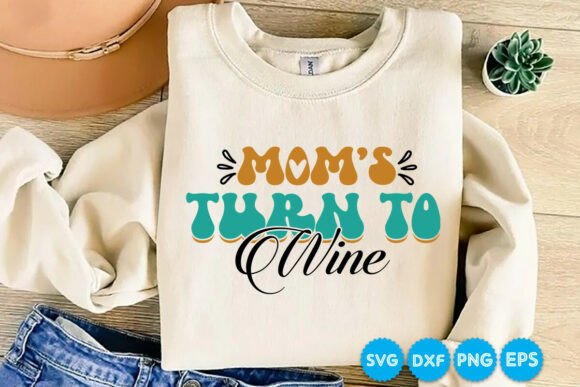 Mom’s Turn to Wine Retro SVG Design: A Versatile Graphic for Bloggers and Content Creators
