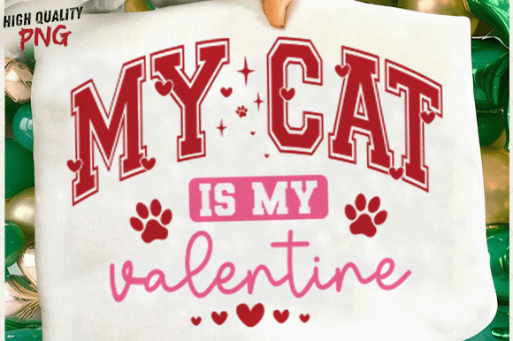 My Cat Is My Valentine SVG: A Perfect Graphic Design Asset for T-Shirt Designs