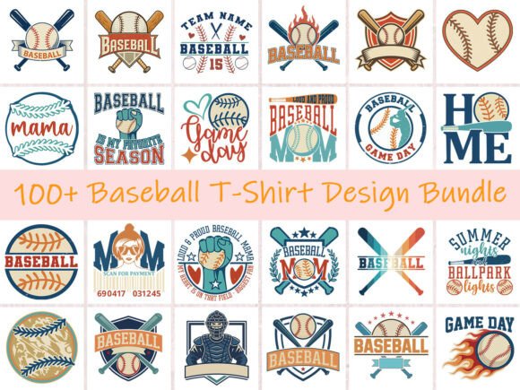 Review of 100 Baseball T-Shirt Design Bundle