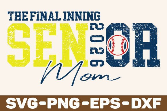 Senior Softball Mom SVG for T-Shirt Designs & Graphics