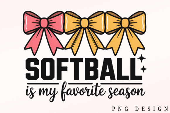 Softball Bow Sports Mom Game Day PNG: A Versatile Graphic Design Asset